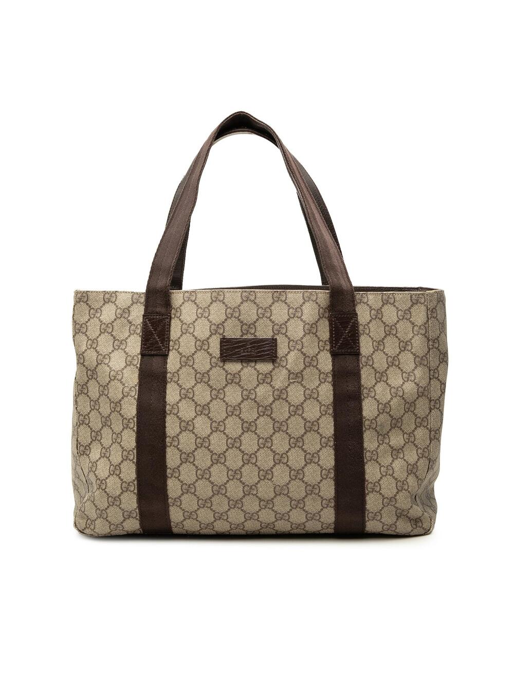 Gucci Gg Supreme Tote Pre-Loved Beige #361949G49B